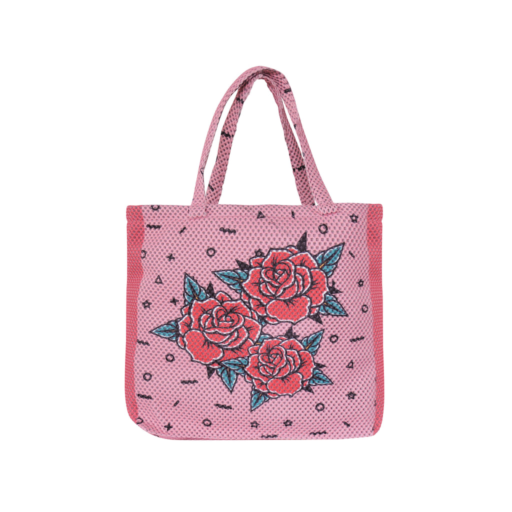 Borsa in tessuto 3D Tattoo Rose
