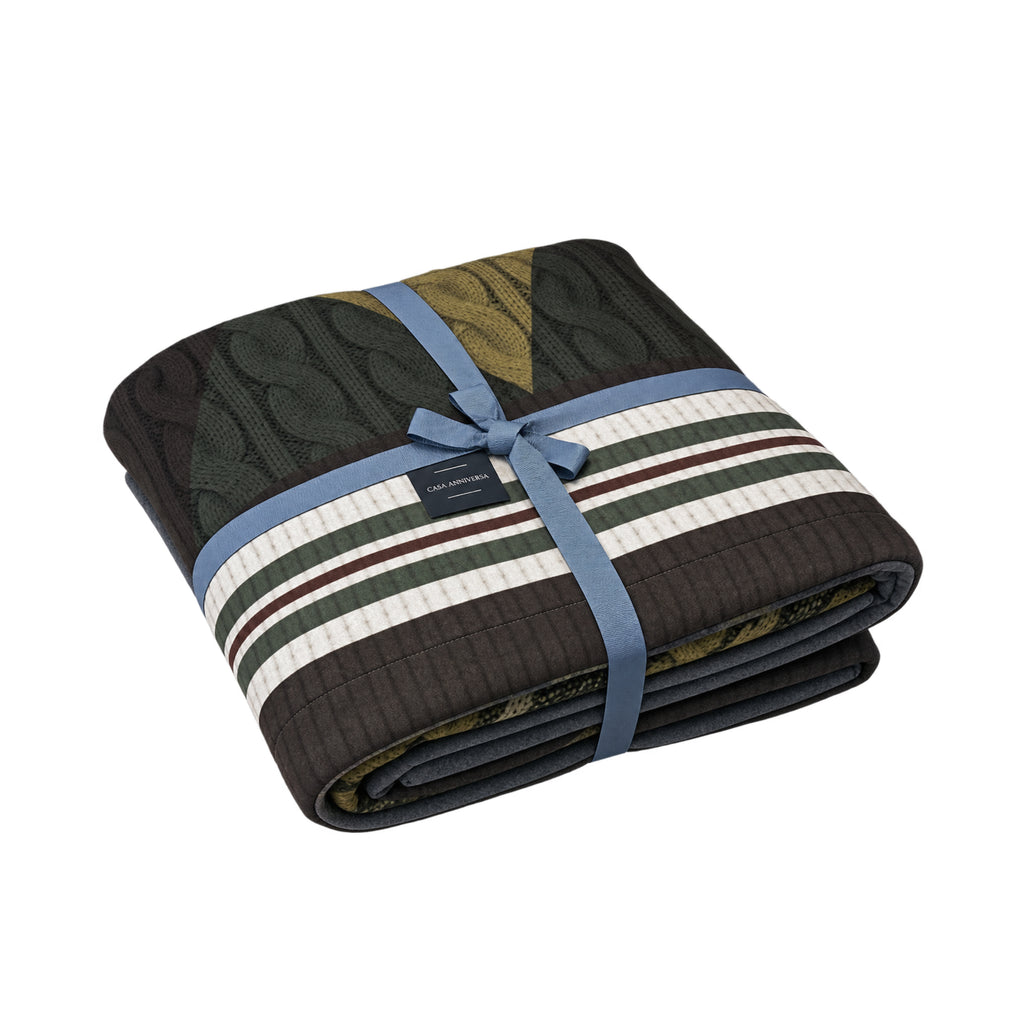 Plaid Tricot Rombo Verde