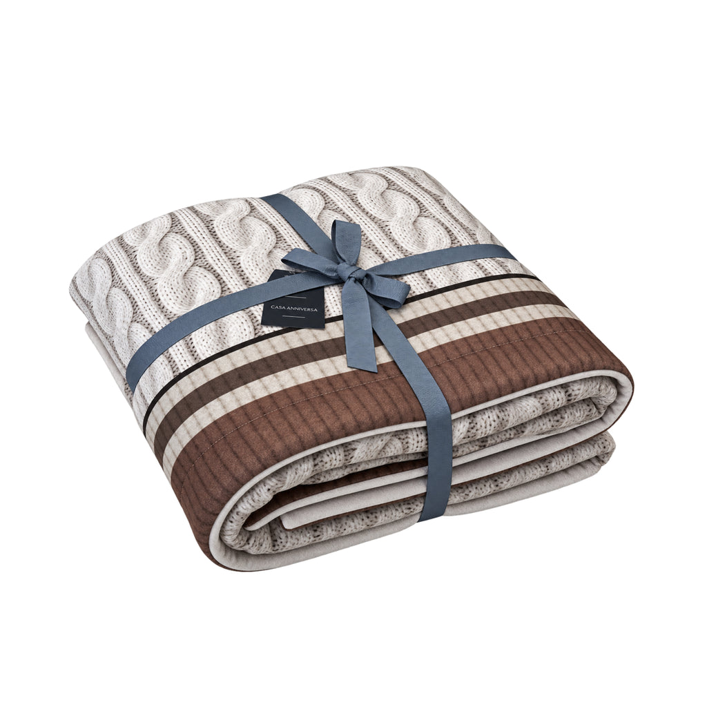 Plaid Tricot Treccia