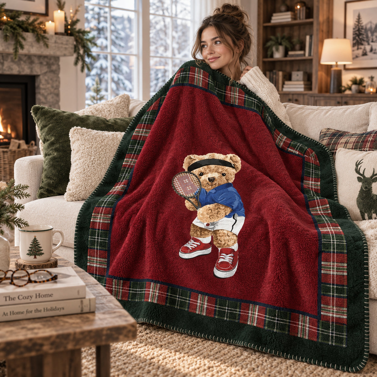 Plaid Sport Bear Verde Scuro