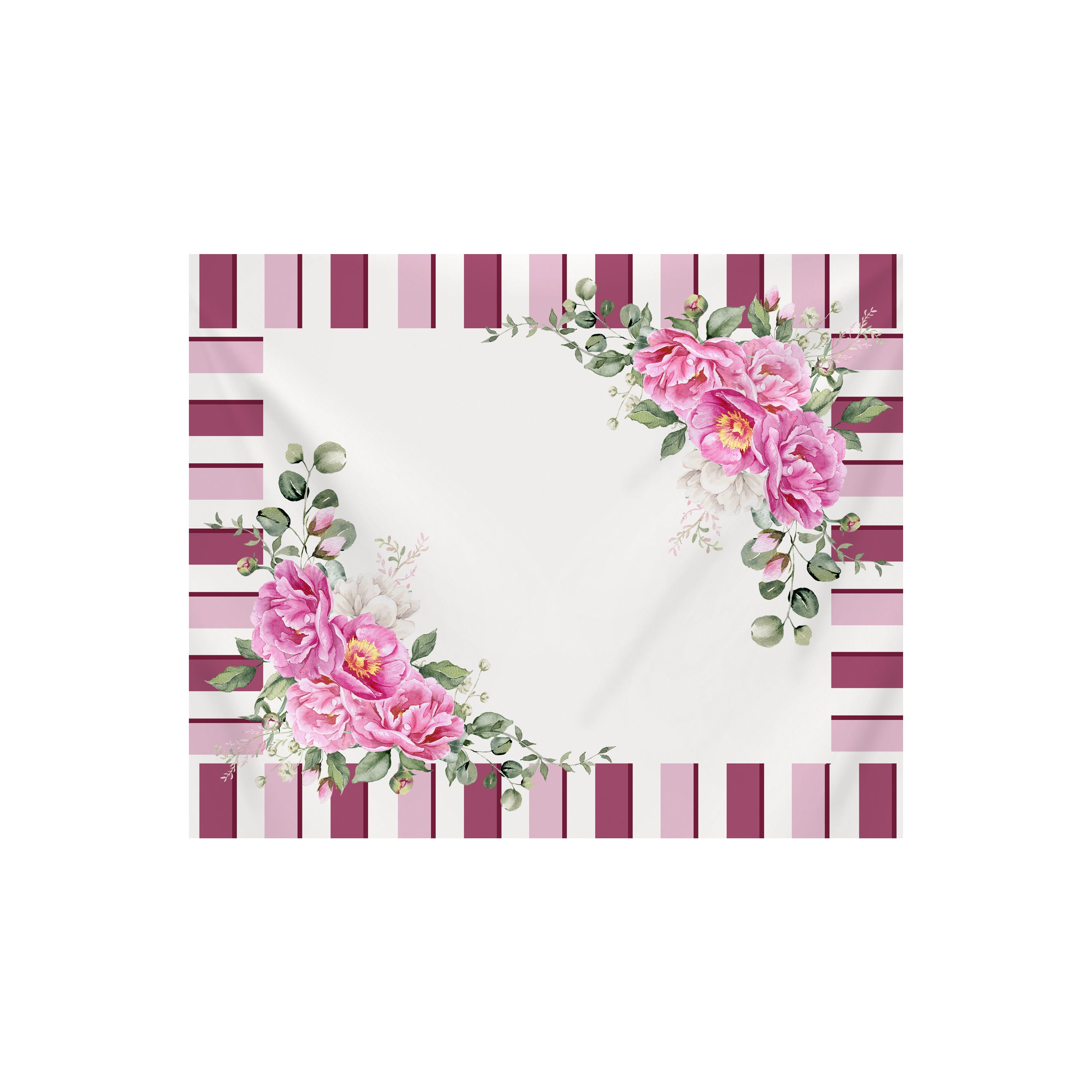 Americana Peony righe rosa fiori set da 2 pezzi