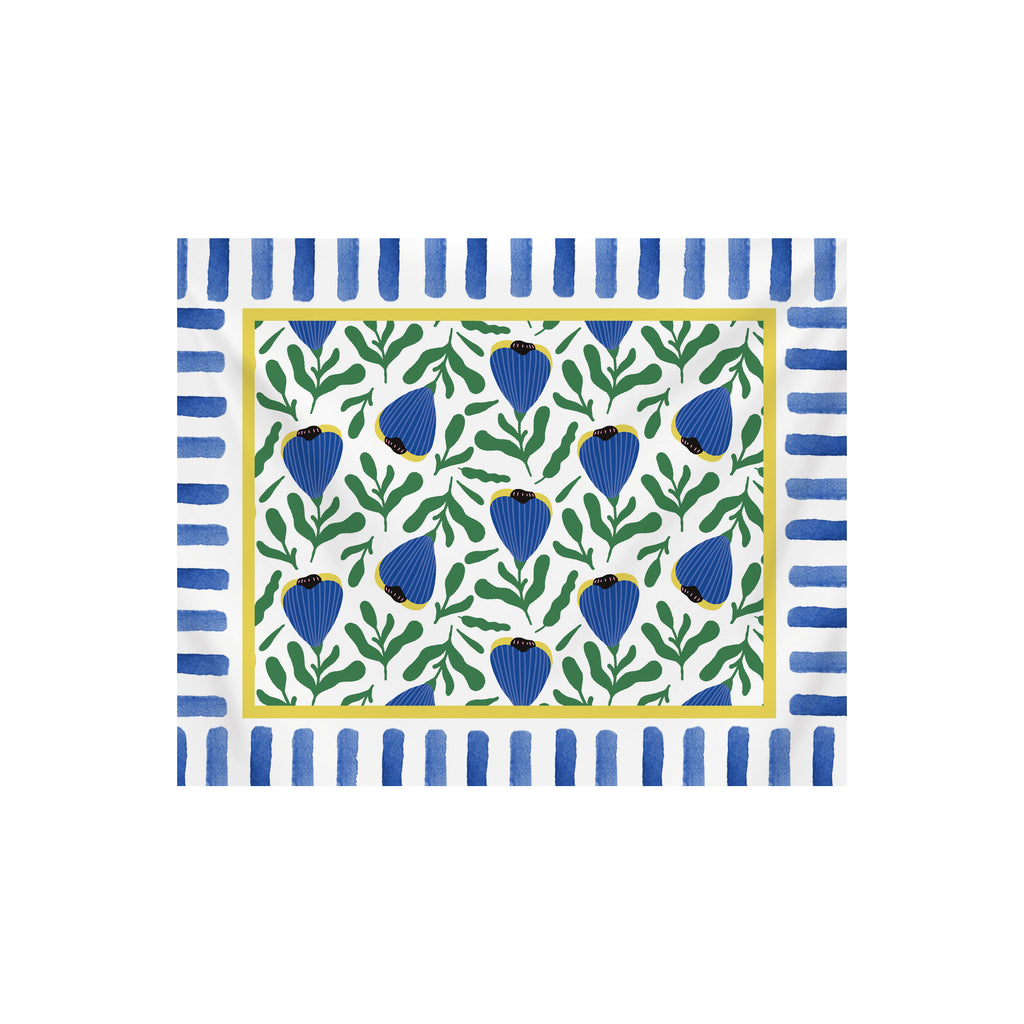 Americana Yoko fiori blu set da 2 pezzi