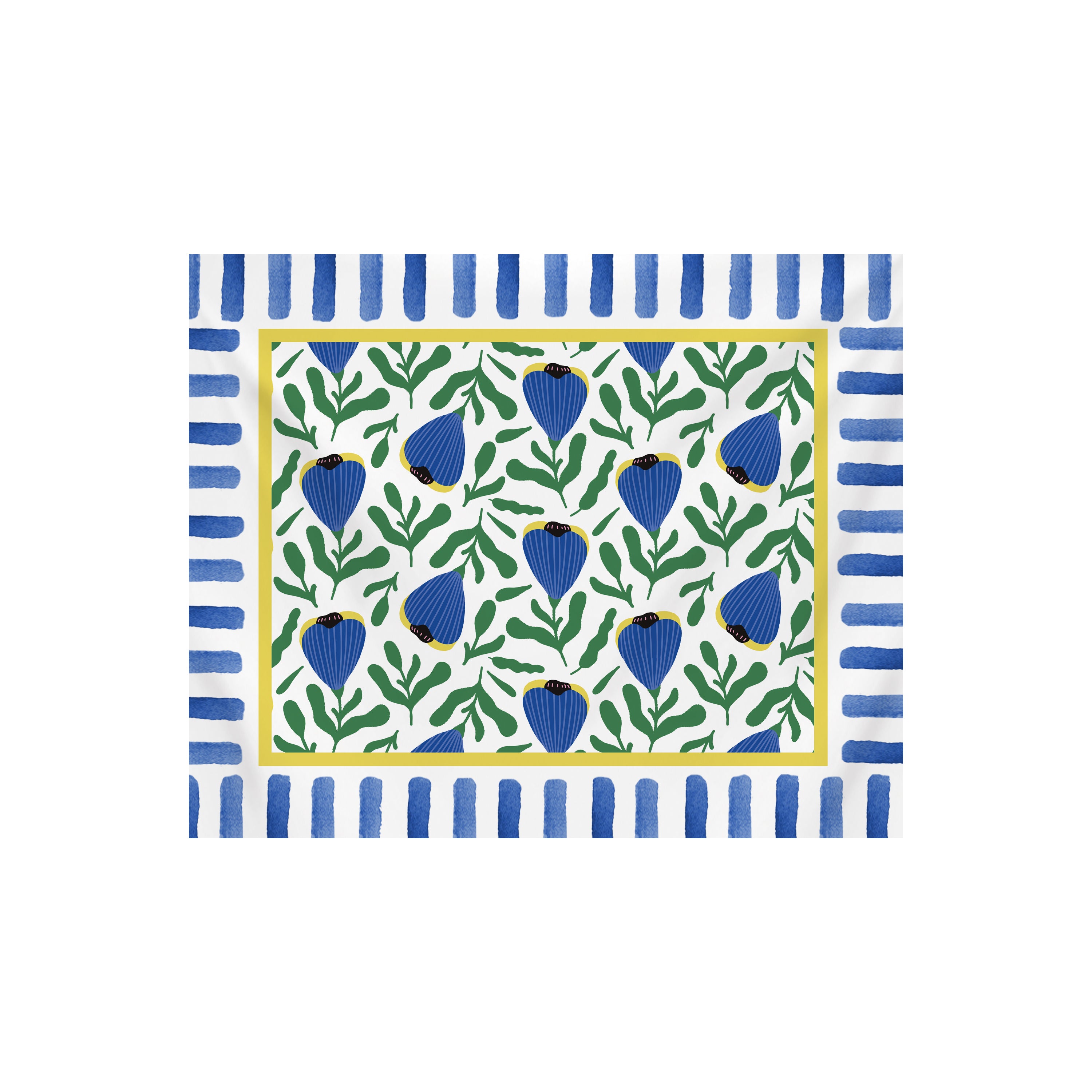 Americana Yoko fiori blu set da 2 pezzi