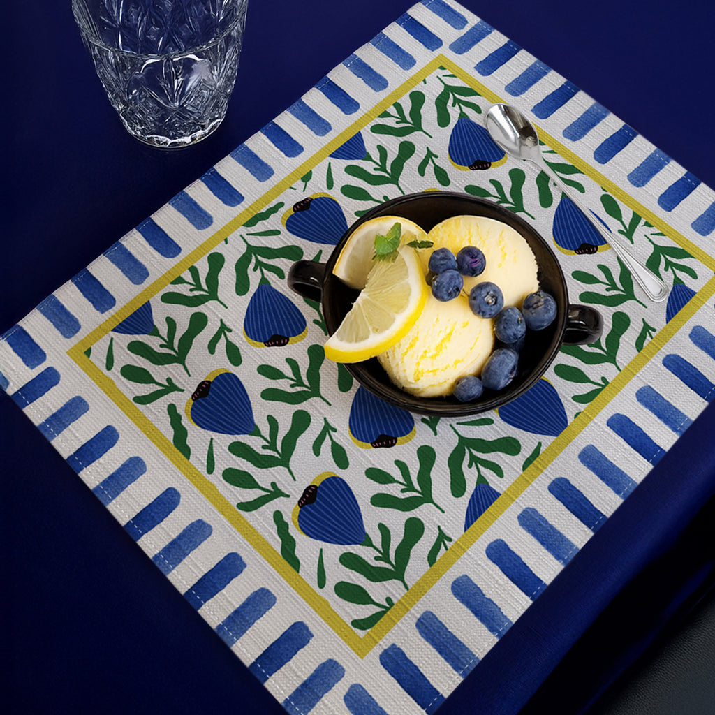 Americana Yoko fiori blu set da 2 pezzi