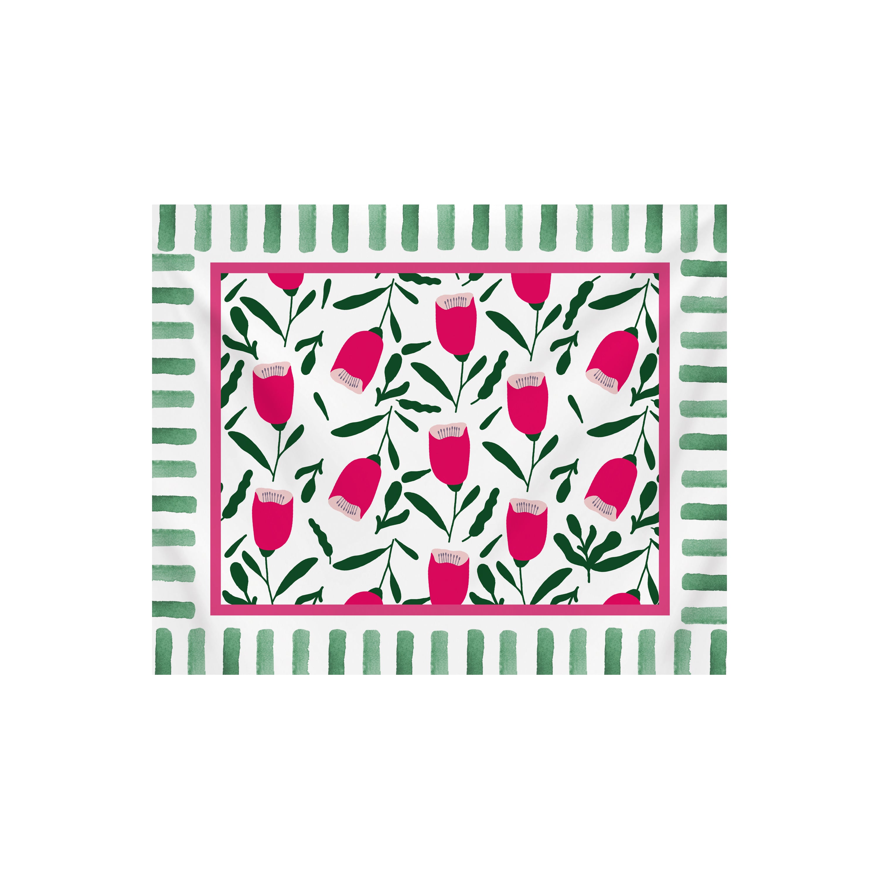 Americana Yoko fiori fucsia set da 2 pezzi