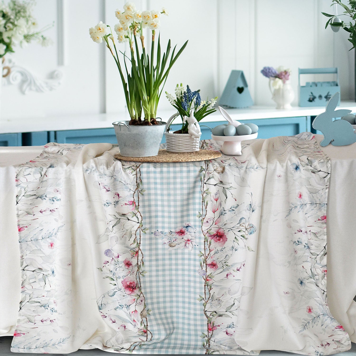 Tovaglia Easter Eggs Azzurra