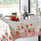 Secret Love Striped red tablecloth