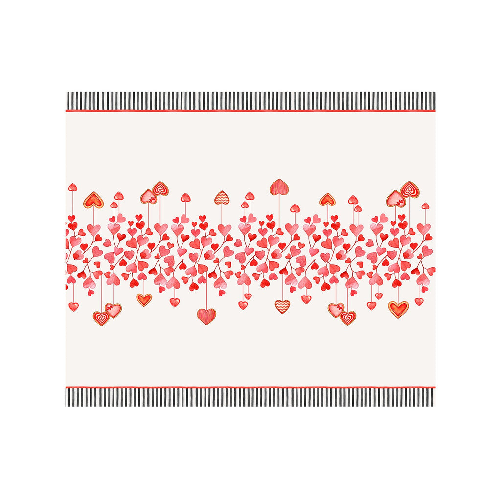 Secret Love Striped Tablecloth Black