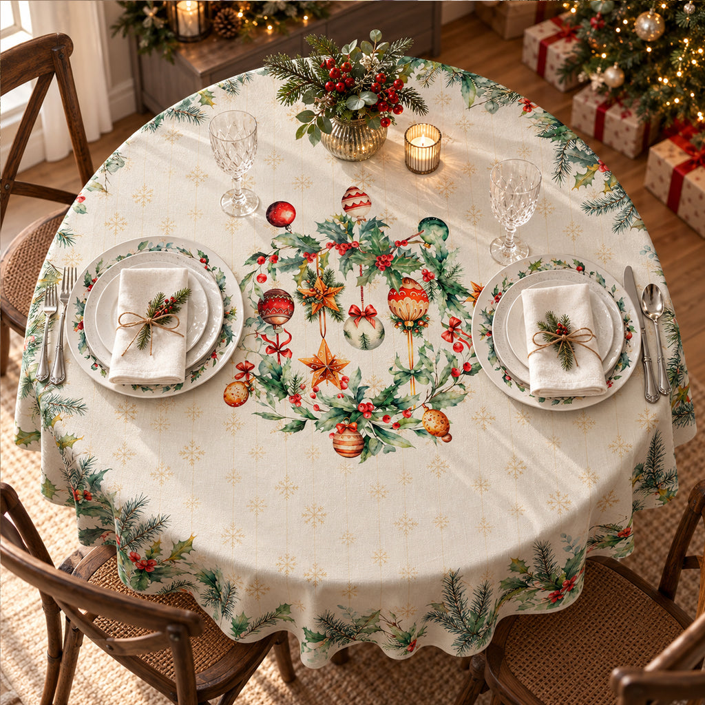 Tovaglia Tonda Christmas Bubbles
