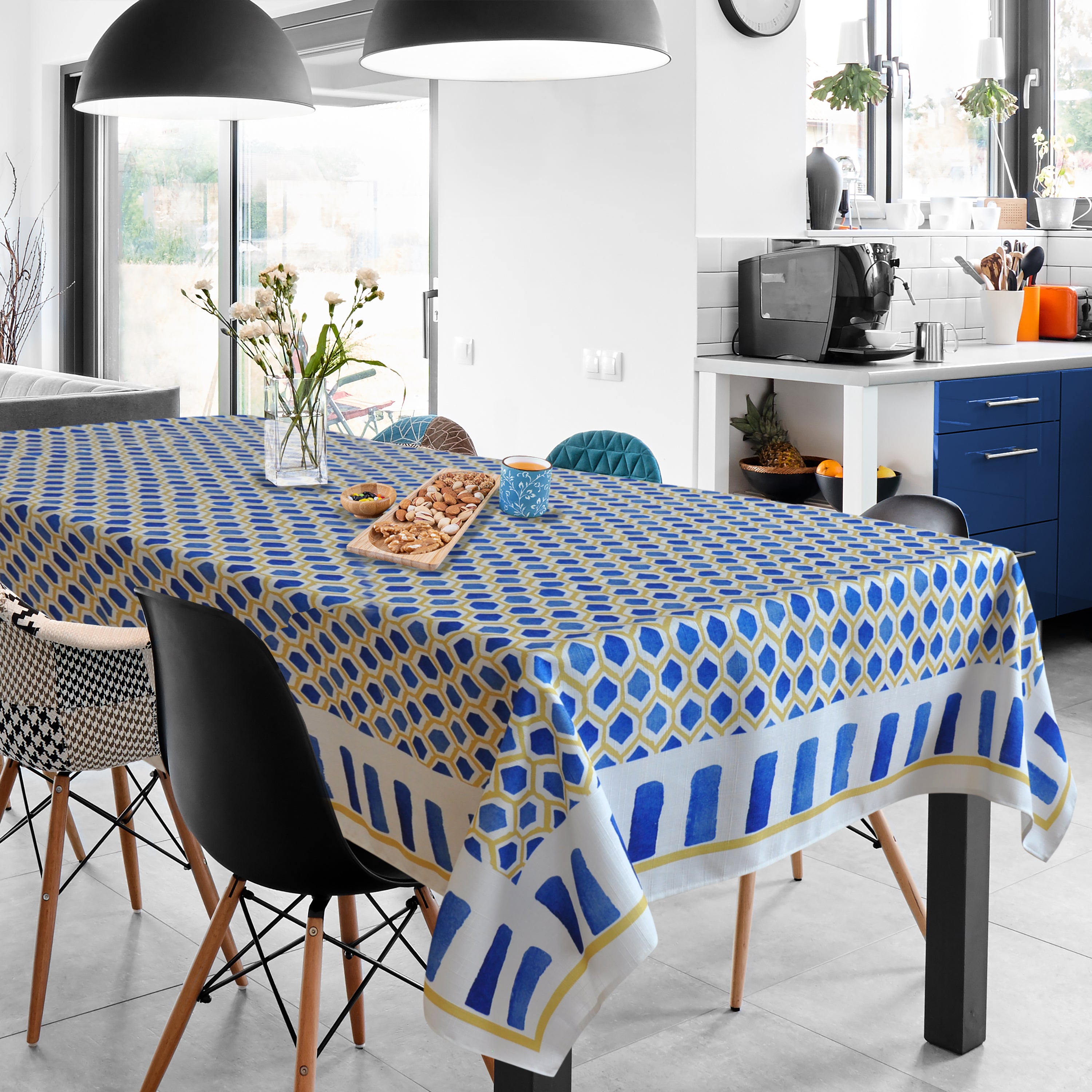 Tovaglia yoko mosaico blu