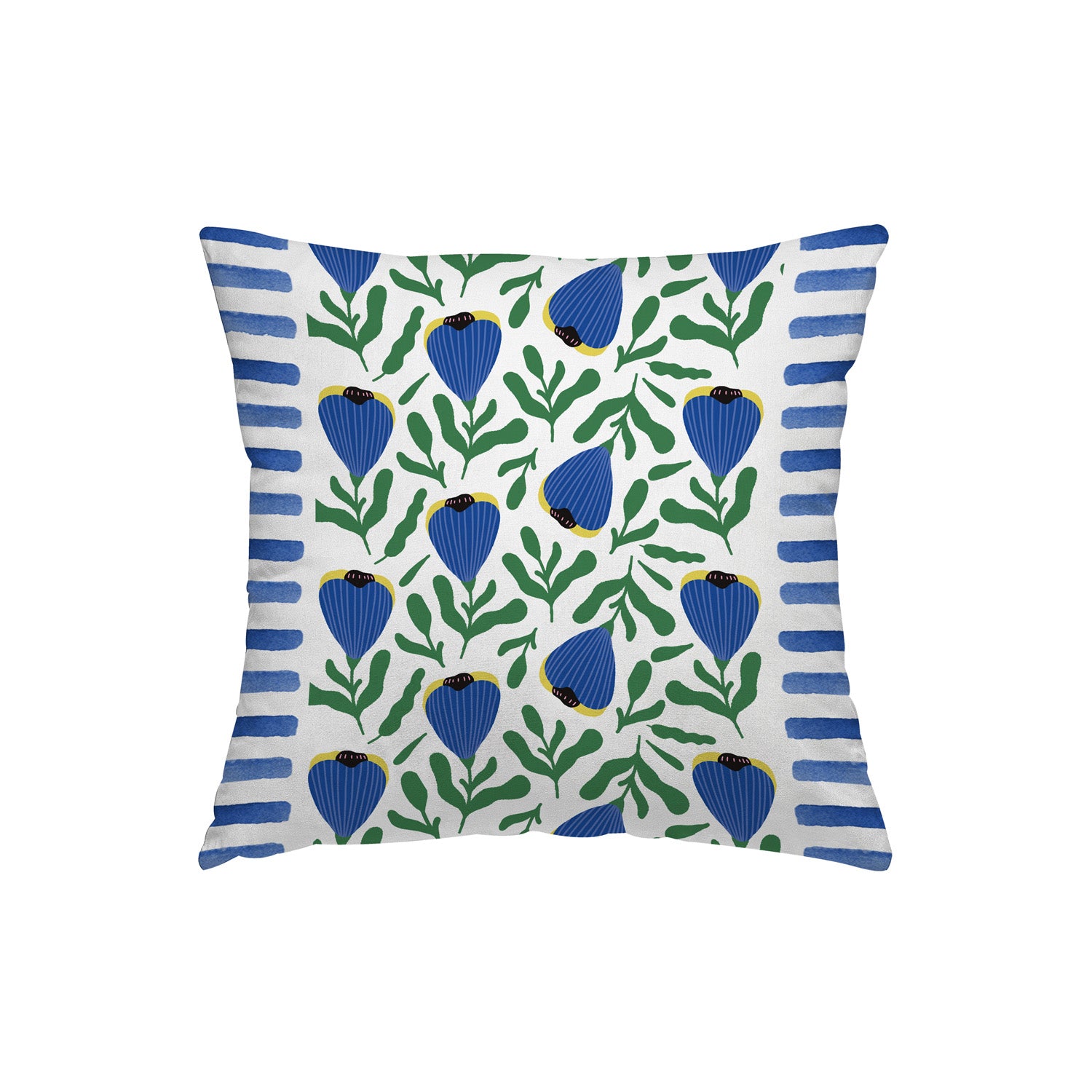 Cuscino Yoko fiori blu