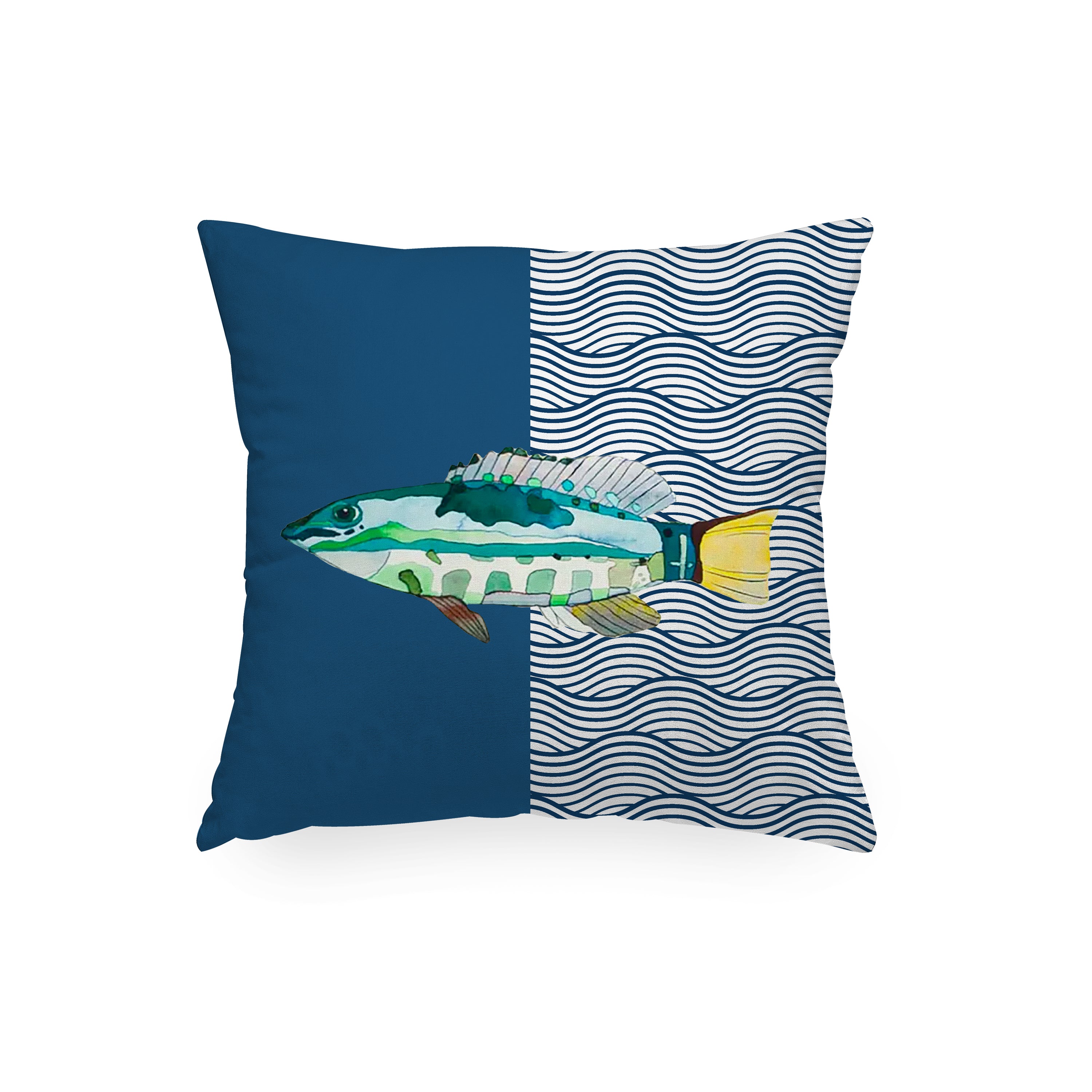 Cuscino stampato Aquarium Blu