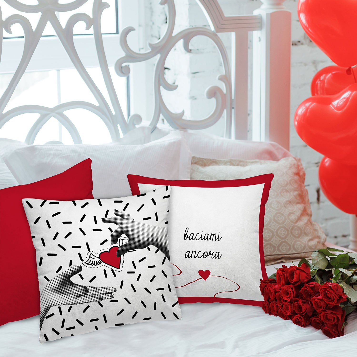Cuscino stampato Loving "Baciami Ancora"