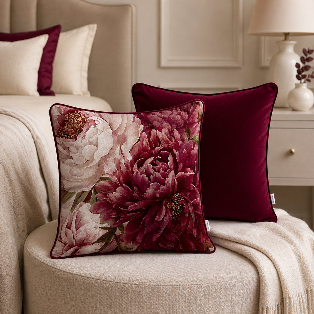 Cuscino Quadrato Eva Bordeaux