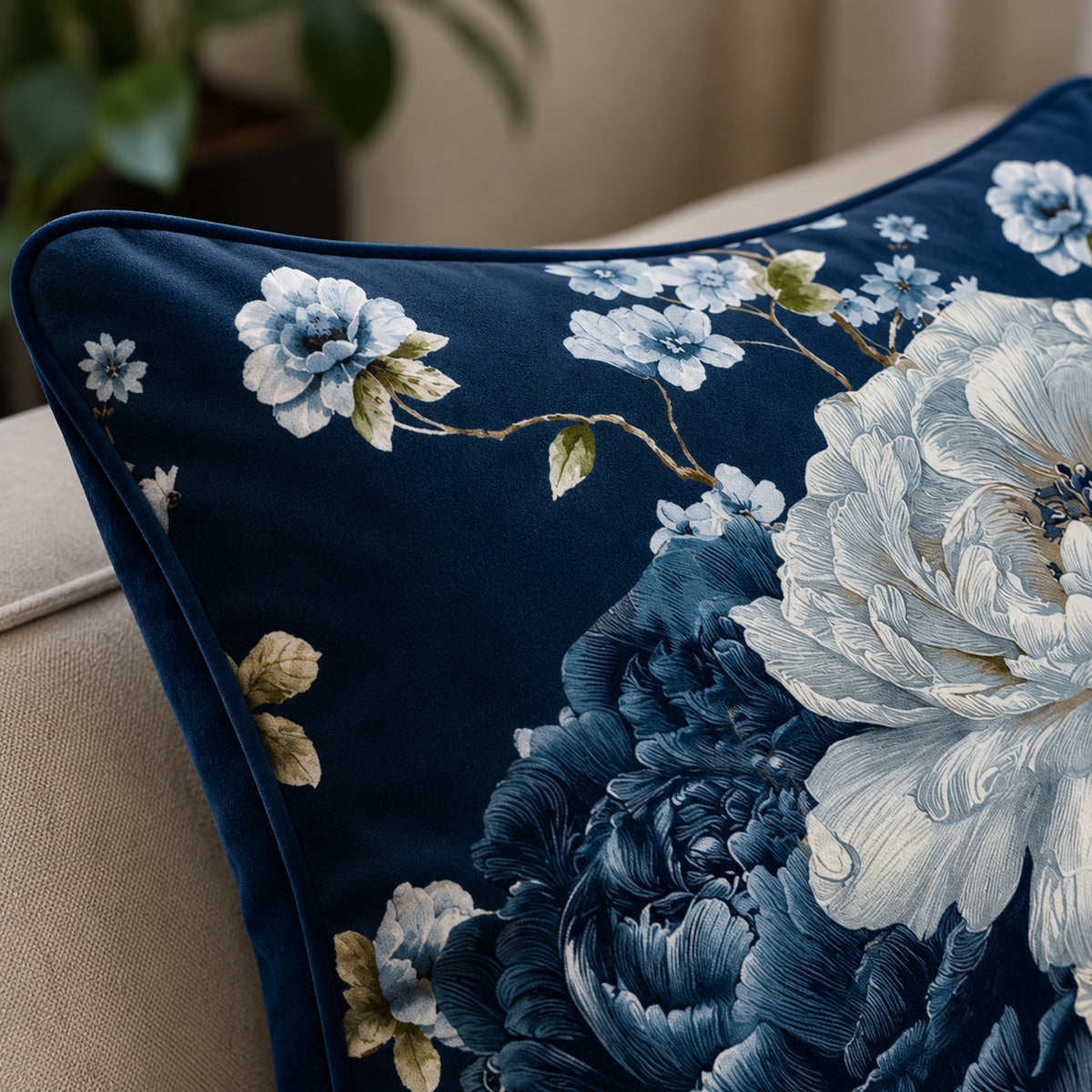 Cuscino Quadrato Eva Blu