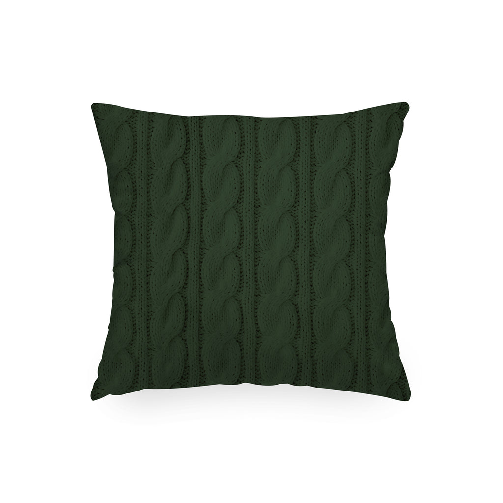 Cuscino Quadrato Tricot Astratto Verde