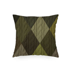 Cuscino Quadrato Tricot Rombo Verde Scuro