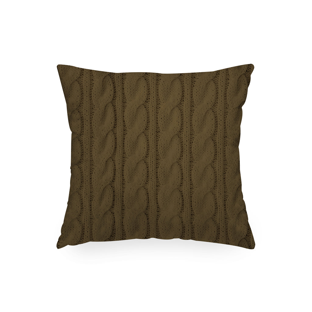Cuscino Quadrato Tricot Rombo Verde Scuro
