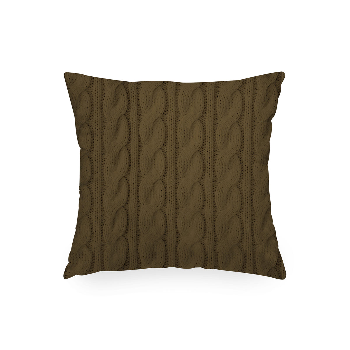 Cuscino Quadrato Tricot Rombo Verde Scuro