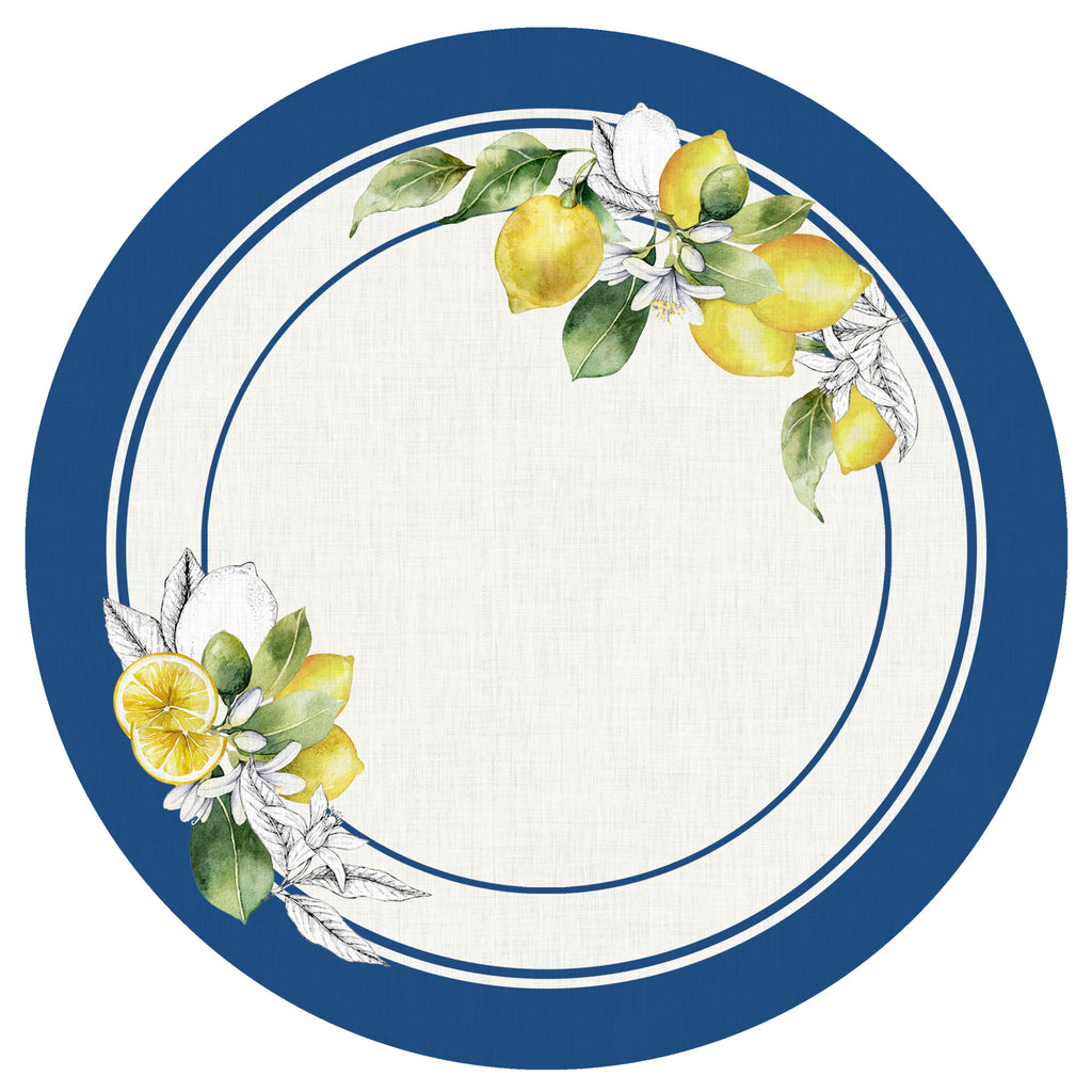 Sottopiatto rivestito Sorrento Limoni set da 2 pezzi