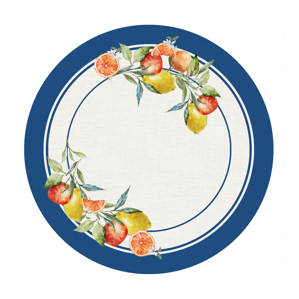 Sorrento Oranges Coated Placemat Set of 2