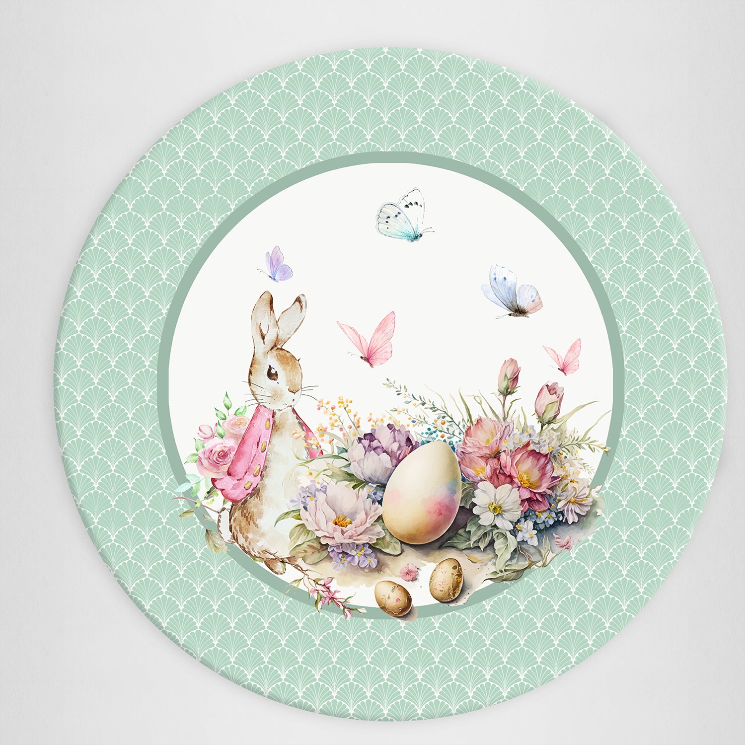 Sottopiatto rivestito Easter Eggs Verde Acqua set da 2 pezzi