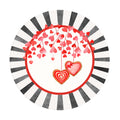 Sottopiatto rivestito Secret Love Righe nere set da 2 pezzi