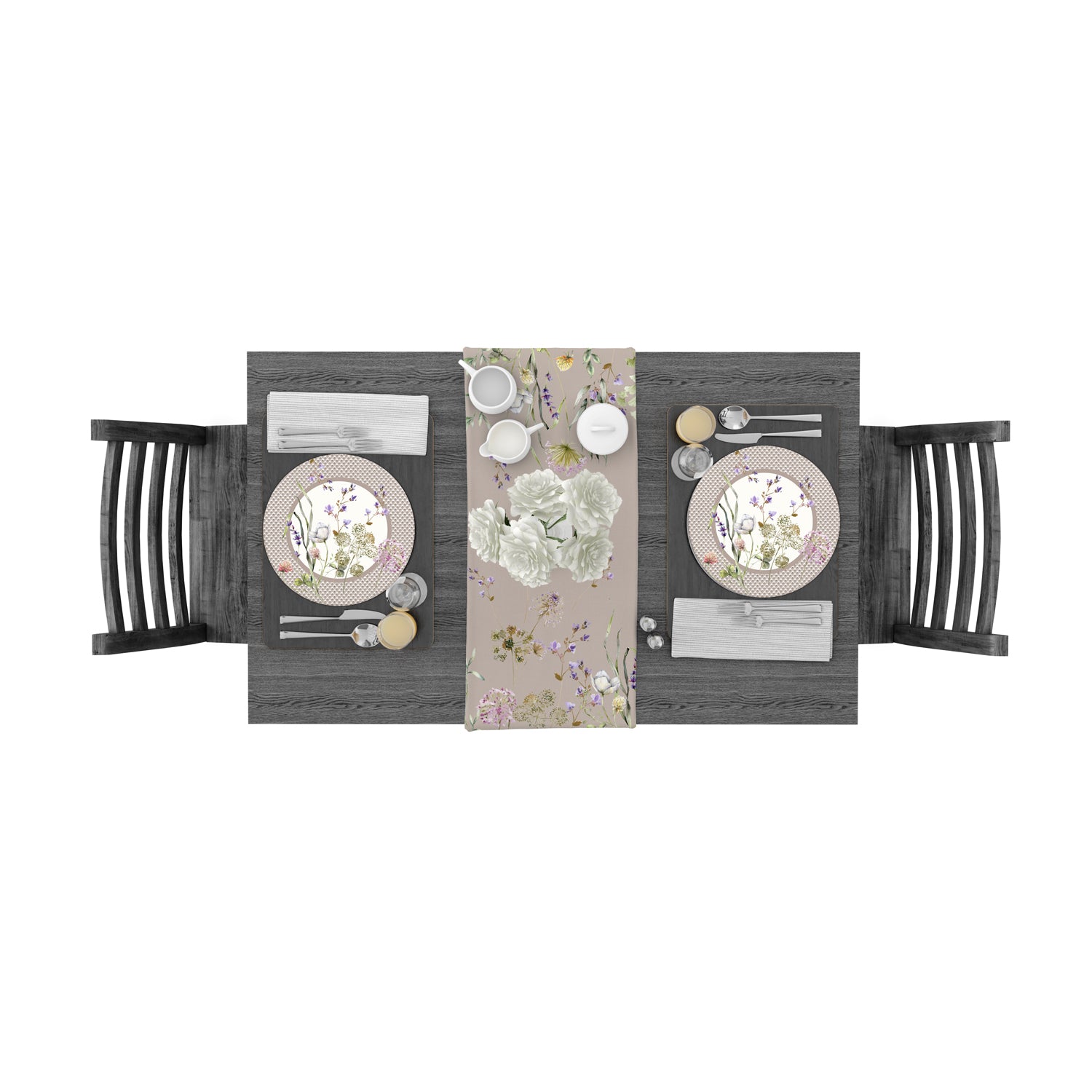 Sottopiatto rivestito Achillea Beige set da 2 pezzi