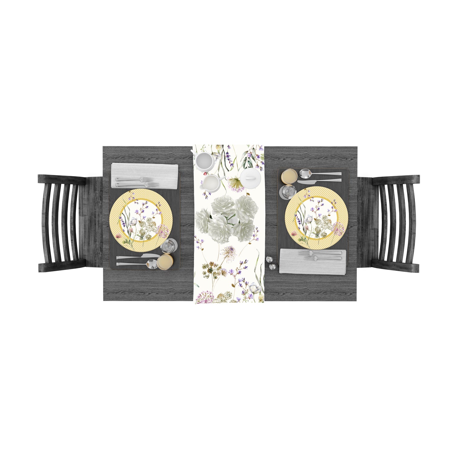 Sottopiatto rivestito Achillea Avorio set da 2 pezzi