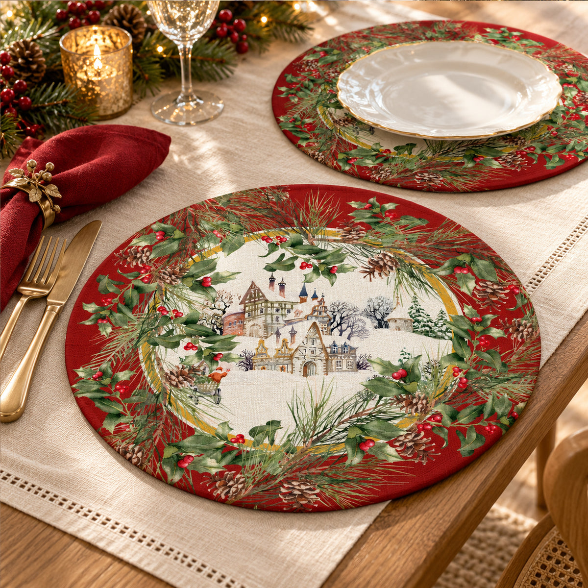 Sottopiatto Christmas Village (Set 2 Pezzi)