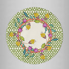 Sottopiatto rivestito Indira fiori colorati set da 2 pezzi