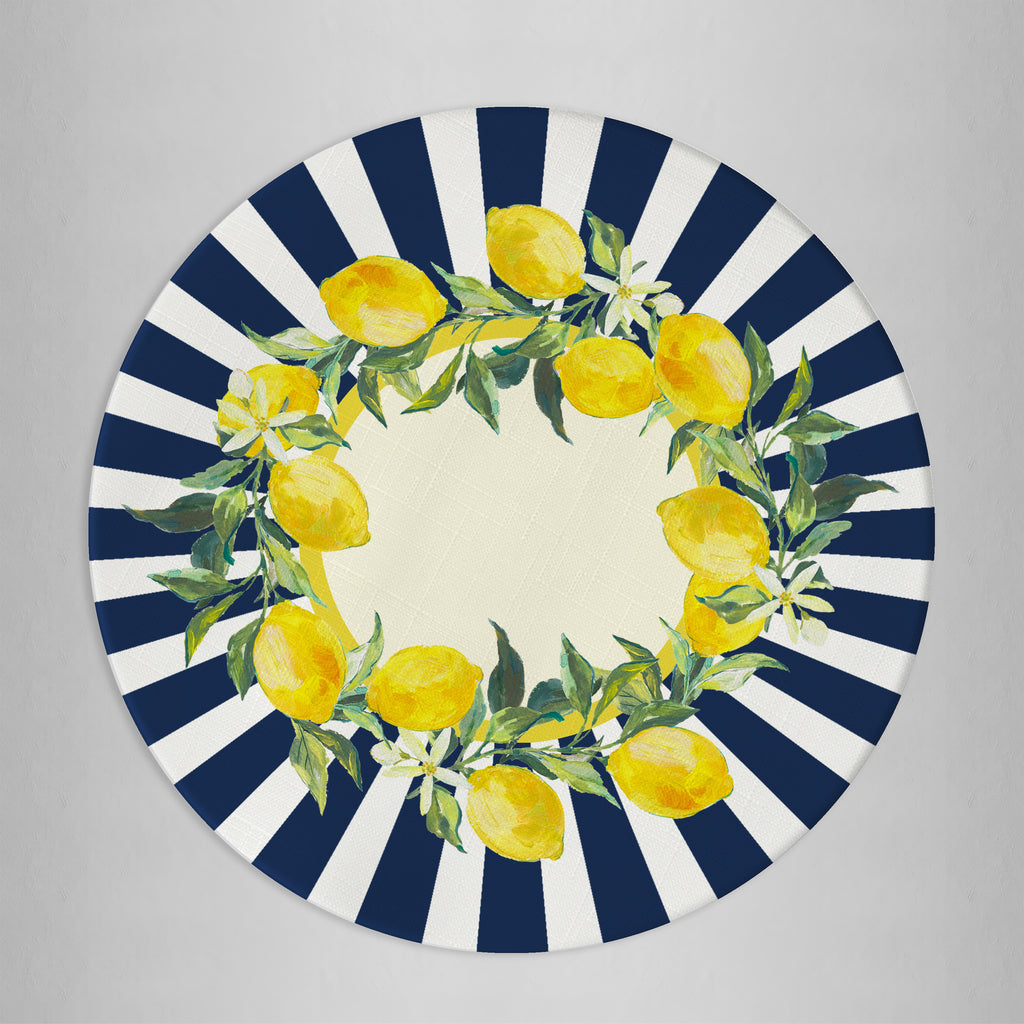 Sottopiatto rivestito Lemon set da 2 pezzi