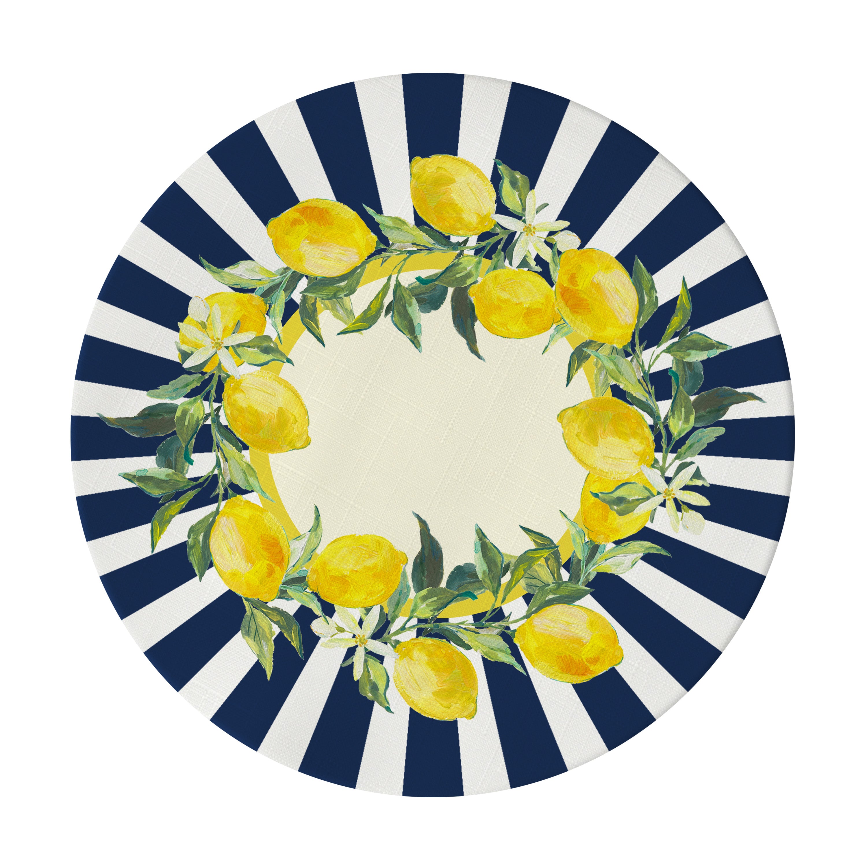 Sottopiatto rivestito Lemon set da 2 pezzi