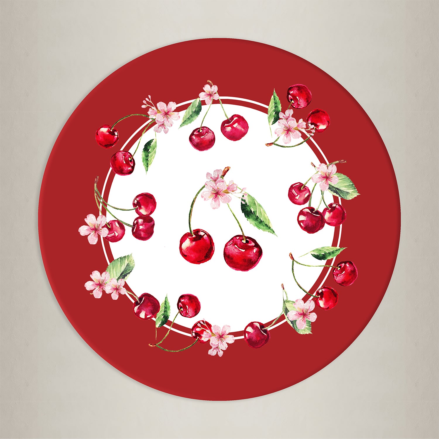 Sottopiatto rivestito Cherry set da 2 pezzi