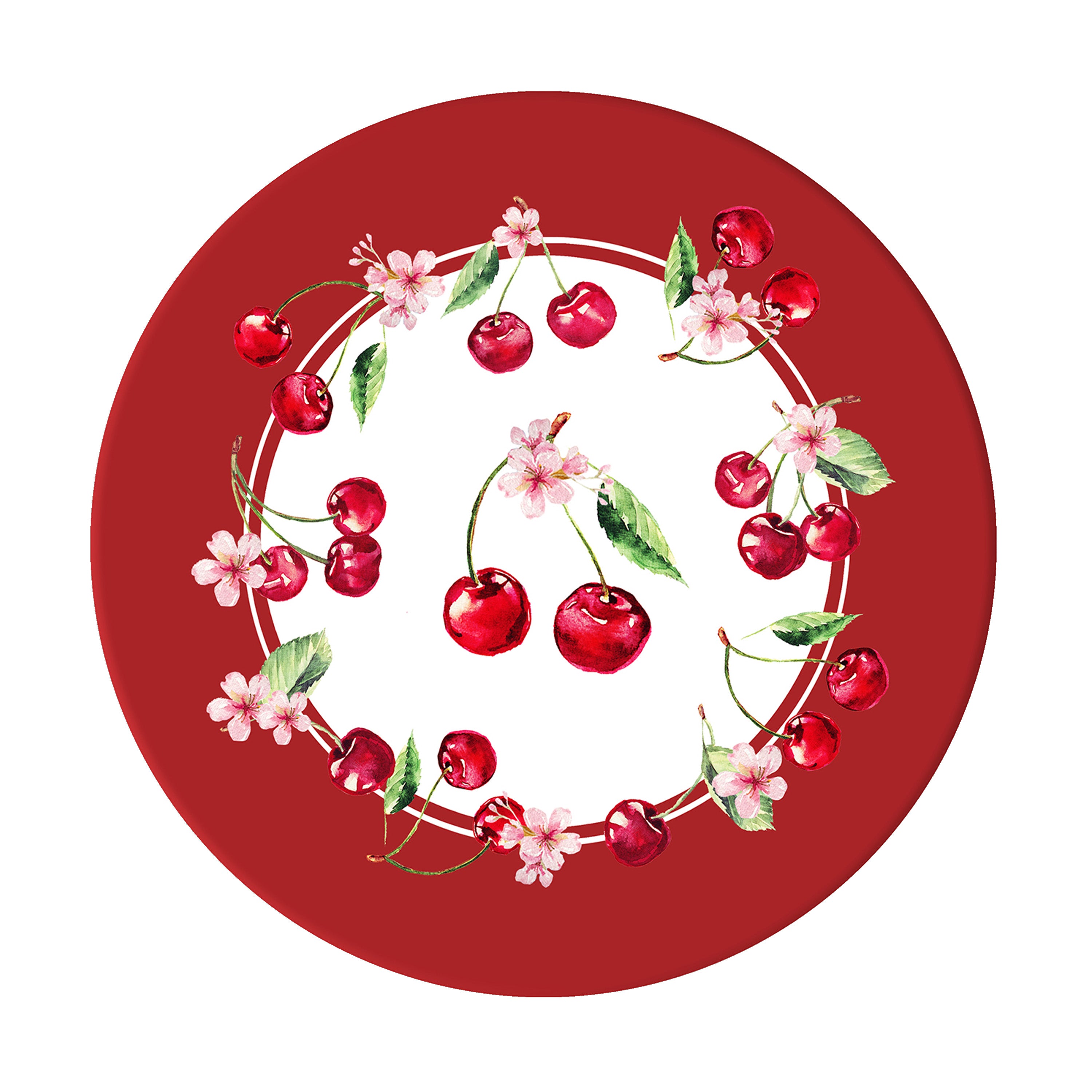 Sottopiatto rivestito Cherry set da 2 pezzi