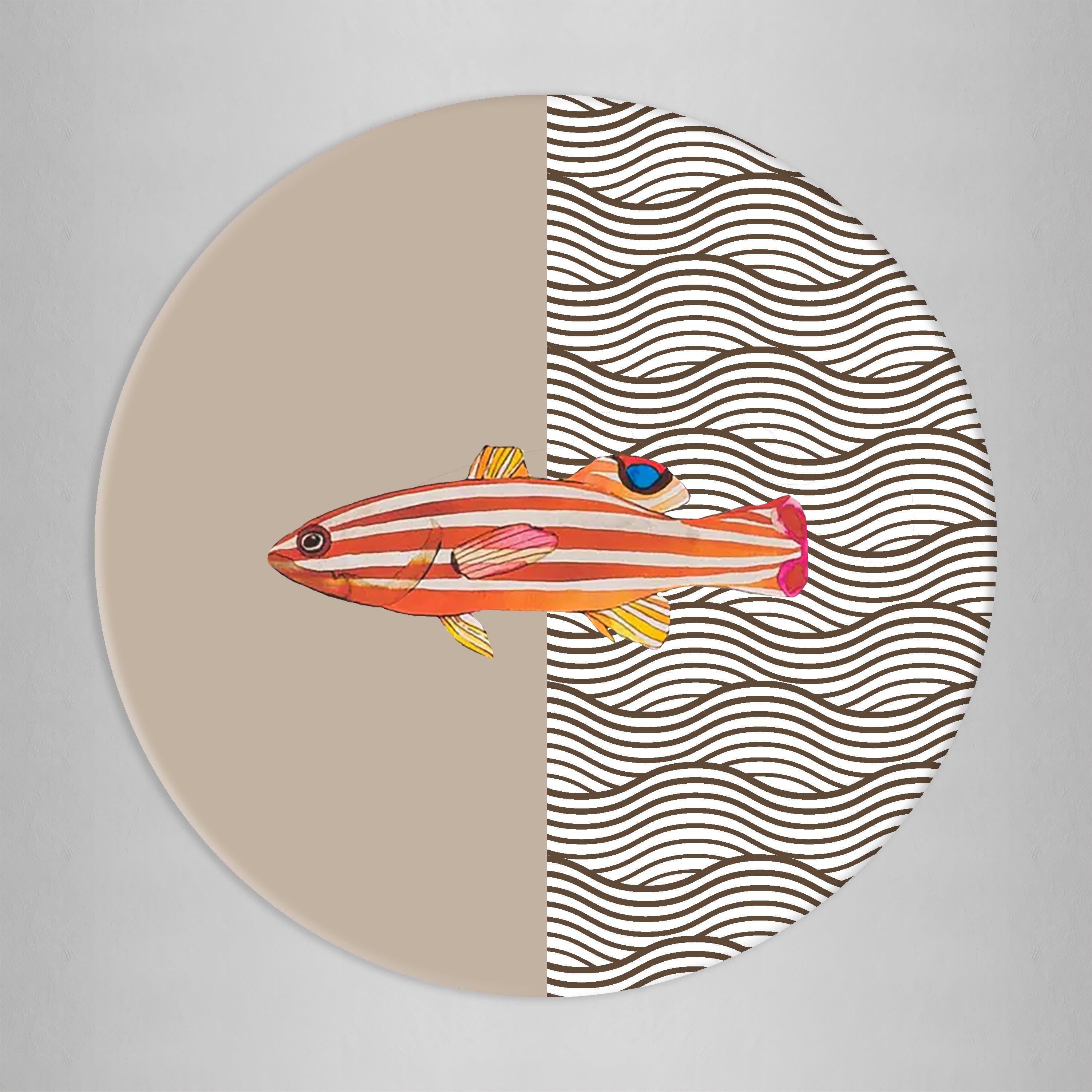 Sottopiatto rivestito Aquarium Sabbia set da 2 pezzi