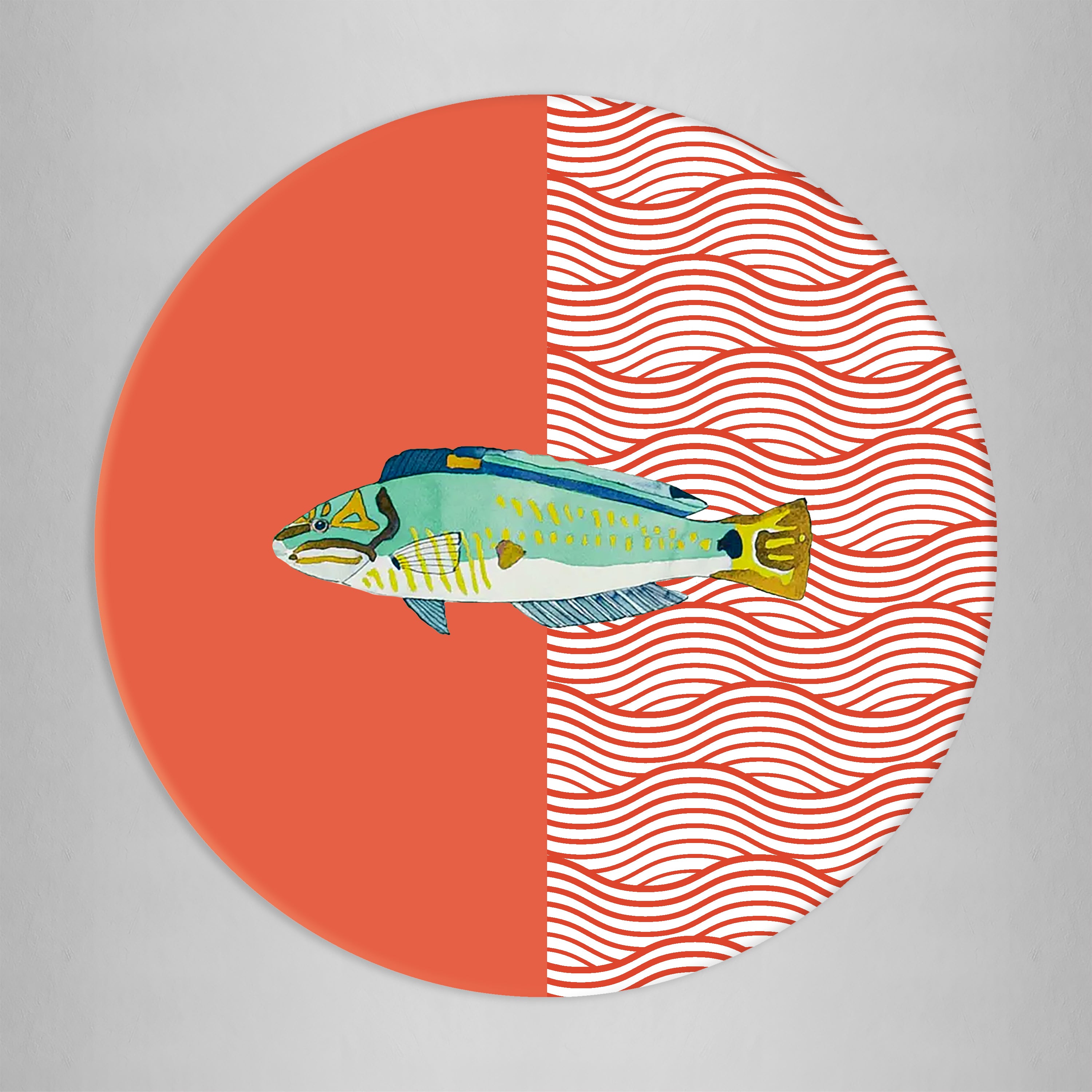 Sottopiatto rivestito Aquarium Arancio set da 2 pezzi