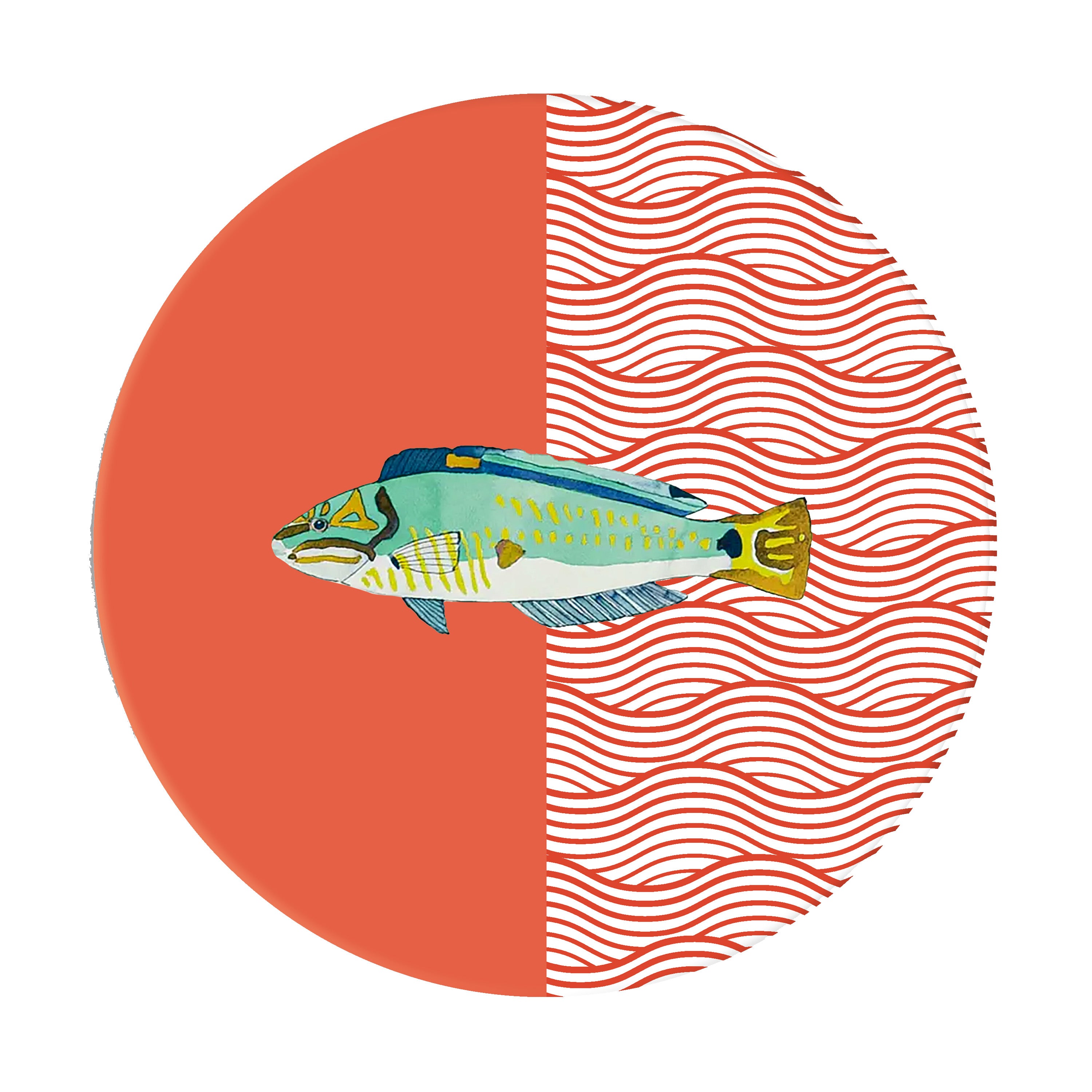 Sottopiatto rivestito Aquarium Arancio set da 2 pezzi
