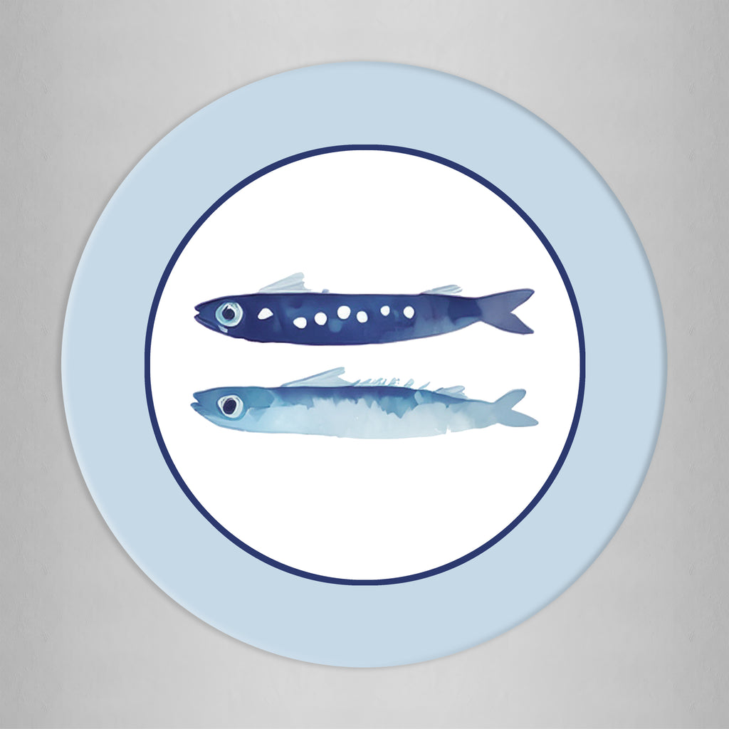Sottopiatto rivestito Sardines set da 2 pezzi