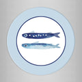 Sottopiatto rivestito Sardines set da 2 pezzi