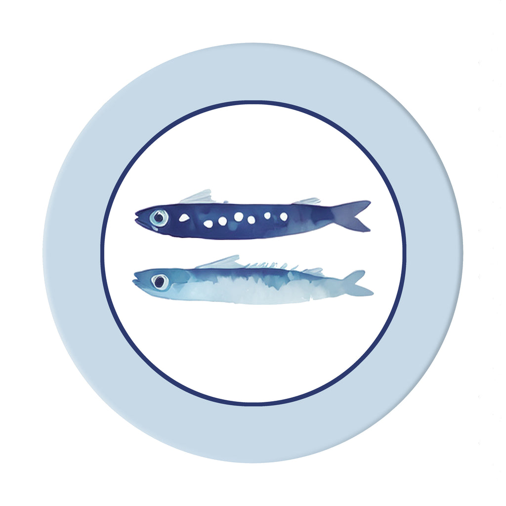 Sottopiatto rivestito Sardines set da 2 pezzi