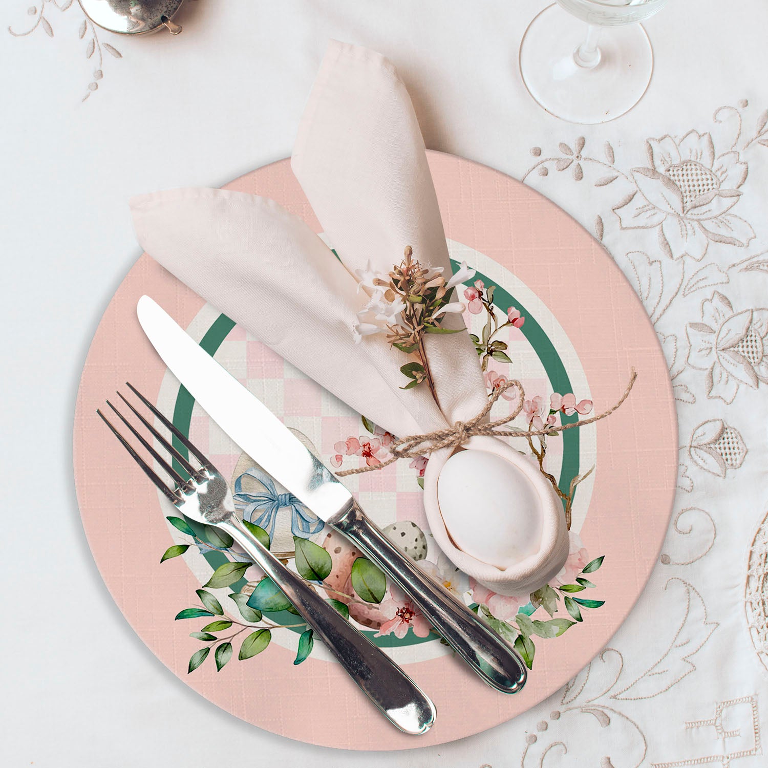 Sottopiatto rivestito Damina set da 2 pezzi