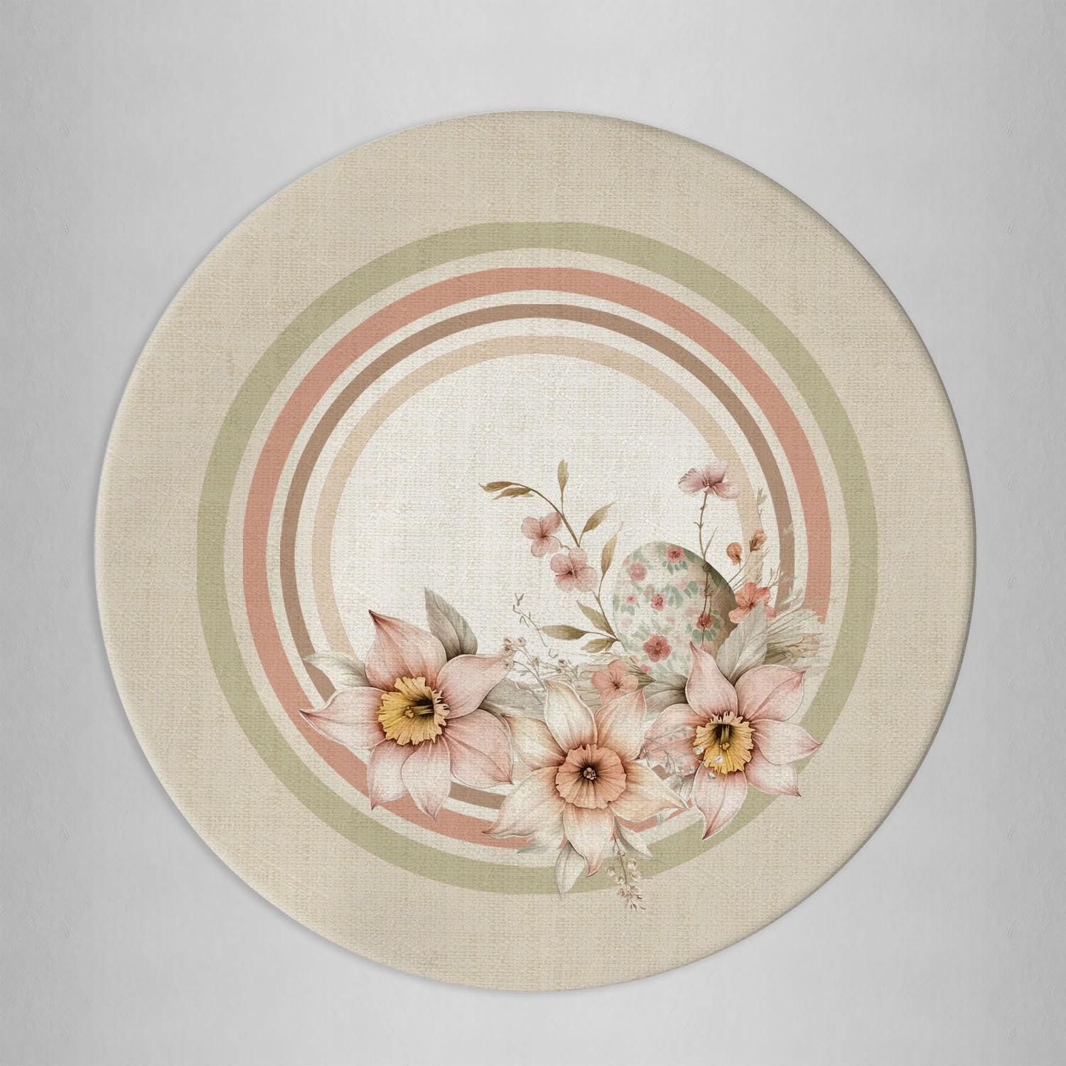 Sottopiatto rivestito Shabby set da 2 pezzi