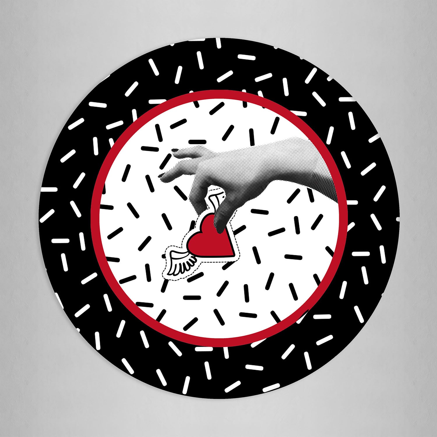 Sottopiatto rivestito Loving "Amore Volante" set da 2 pezzi