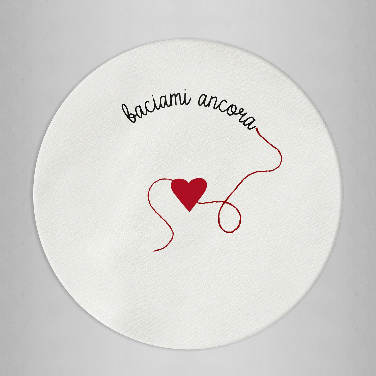 Sottopiatto rivestito Loving "Baciami Ancora" set da 2 pezzi