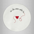 Sottopiatto rivestito Loving "io che amo solo te" set da 2 pezzi