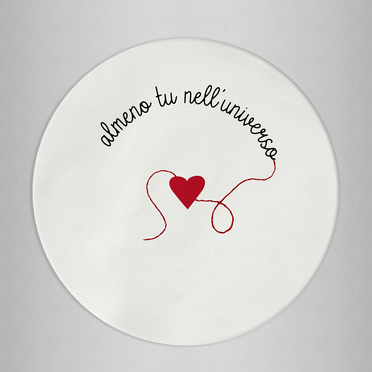 Sottopiatto rivestito Loving "almeno tu nell'universo" set da 2 pezzi