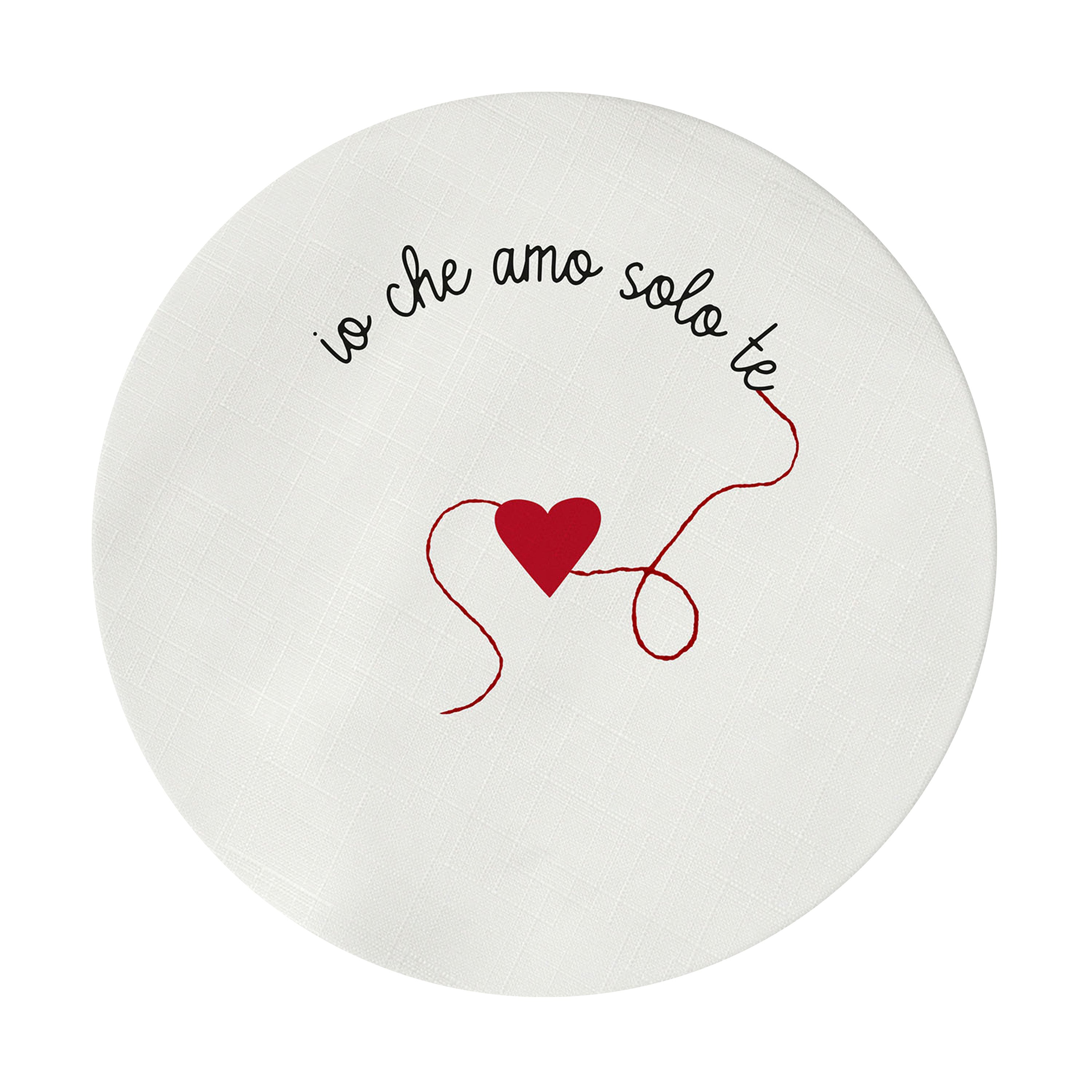 Loving Coated Charger "io che amo solo te" 2-piece set