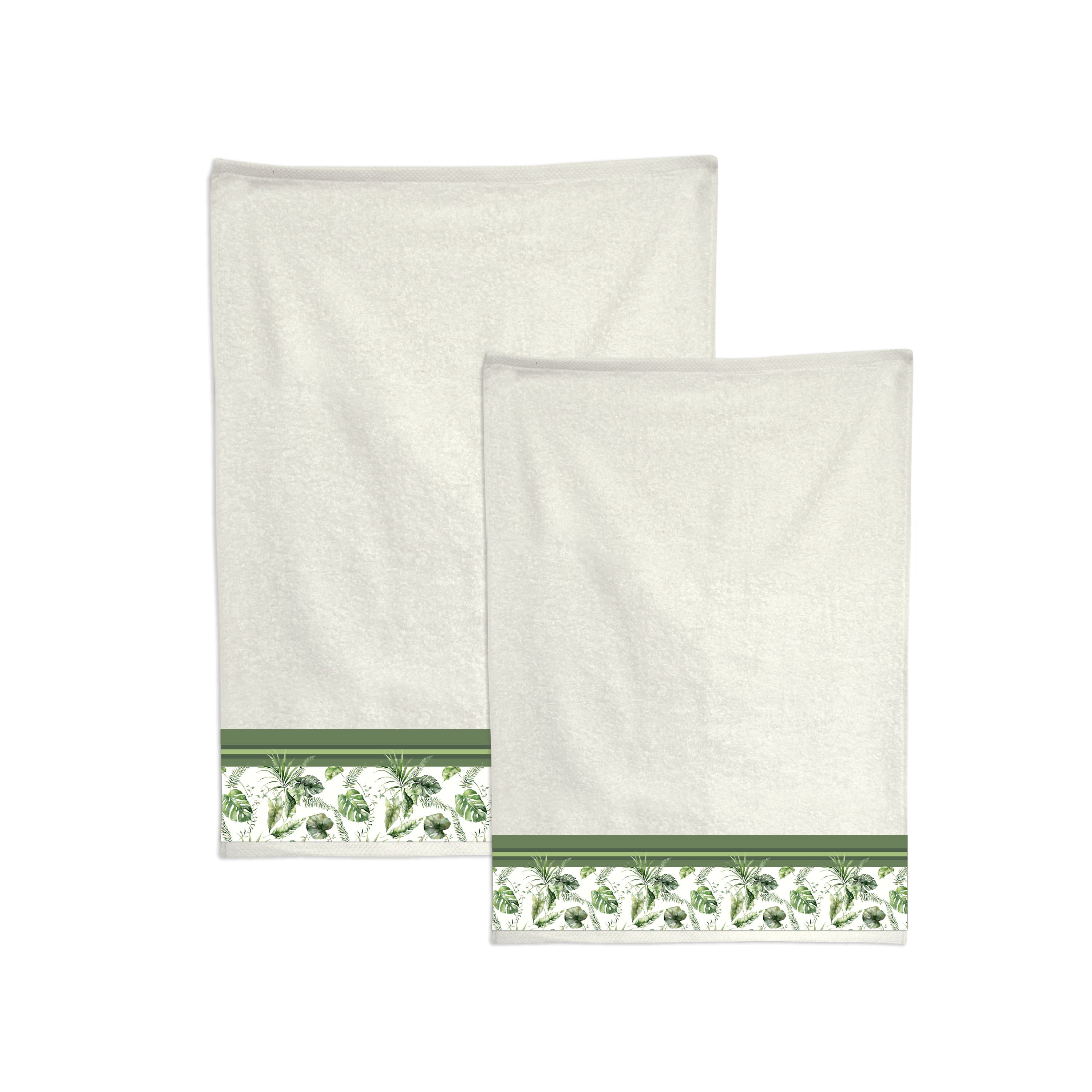 Coppia spugne foglie verdi