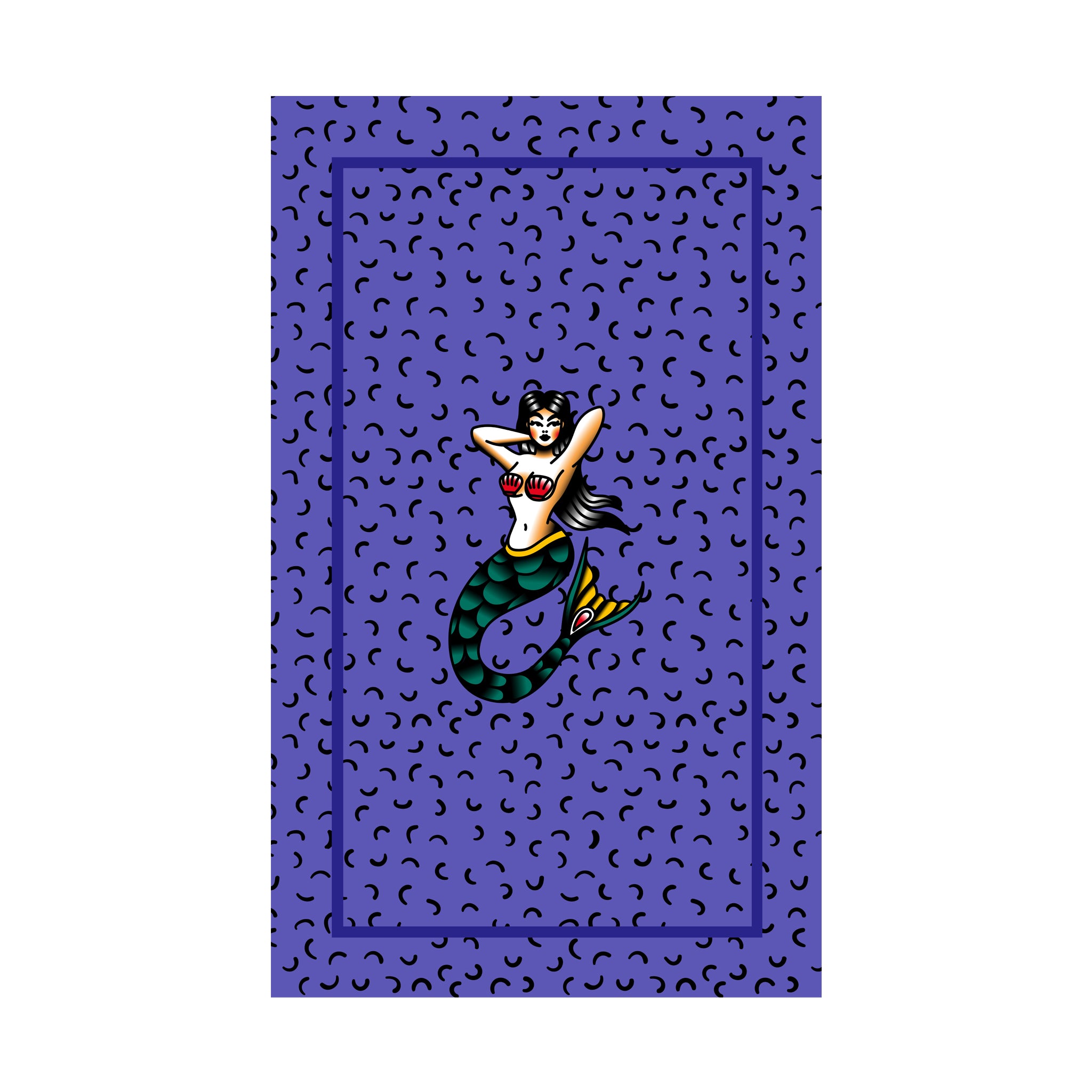 Large Tattoo Mermaid blanket
